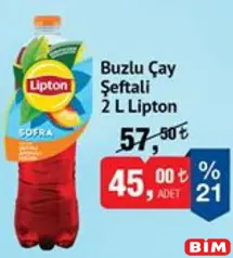 LİPTON BUZLU ÇAY ŞEFTALİ 2 L